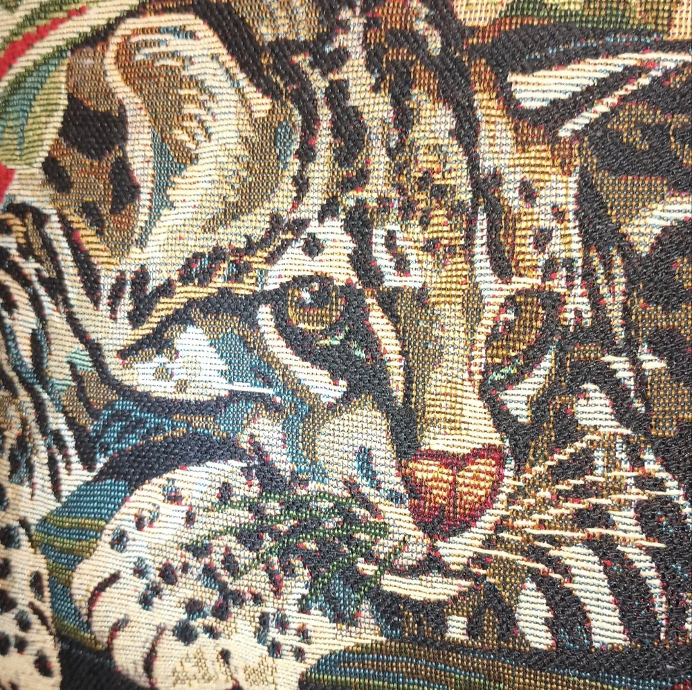 Cat jungle pillow 16x16